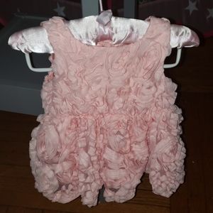 Pink Rosette Baby Dress